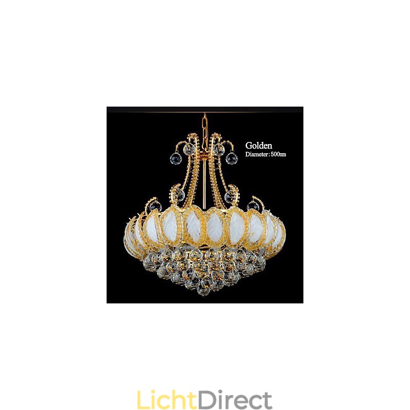Moderne luxe kroonluchter kristallen hanglamp diameter 50 cm bevat 8 lampen