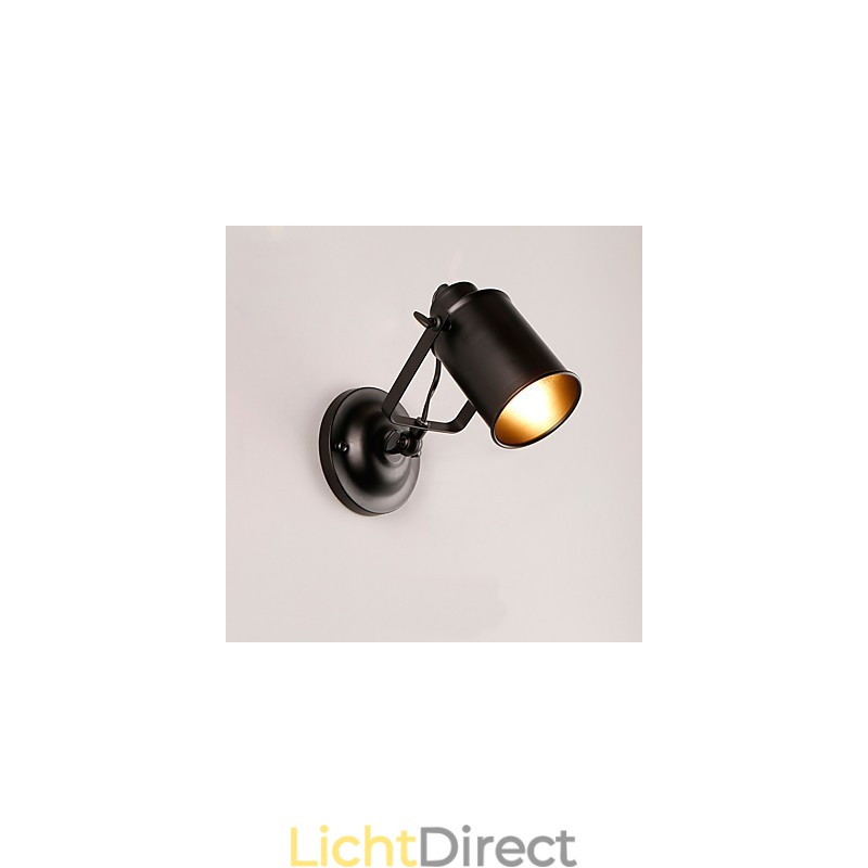 Vintage zwarte metalen loft wandlamp woonkamer eetkamer hal café bars bar wandlamp