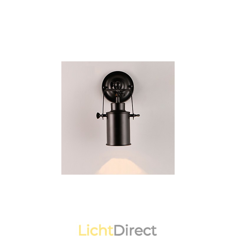 Vintage zwarte metalen loft wandlamp woonkamer eetkamer hal café bars bar wandlamp