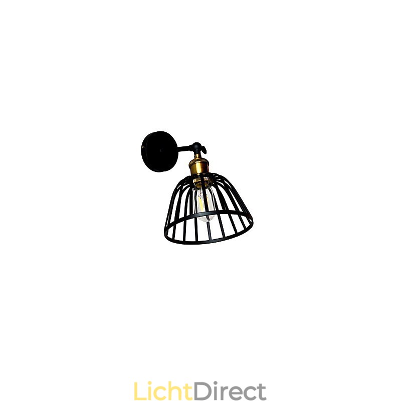 Licht geschilderde stalen wandlamp Dumb Black American Coffee Decoratie Retro wandlamp Lichtzwaardlamp op muur