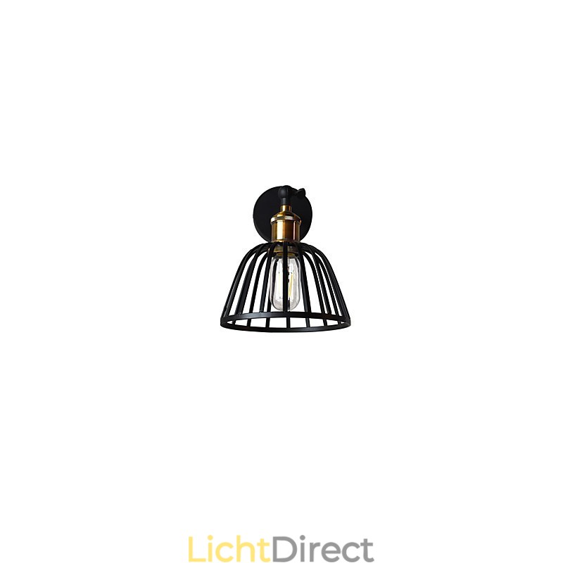 Licht geschilderde stalen wandlamp Dumb Black American Coffee Decoratie Retro wandlamp Lichtzwaardlamp op muur