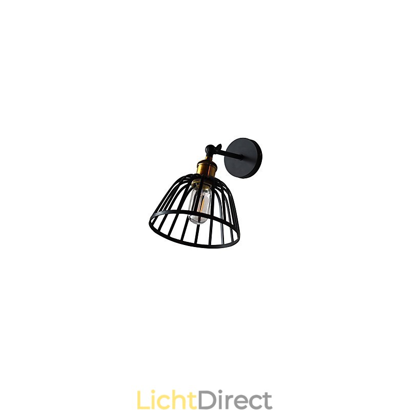 Licht geschilderde stalen wandlamp Dumb Black American Coffee Decoratie Retro wandlamp Lichtzwaardlamp op muur