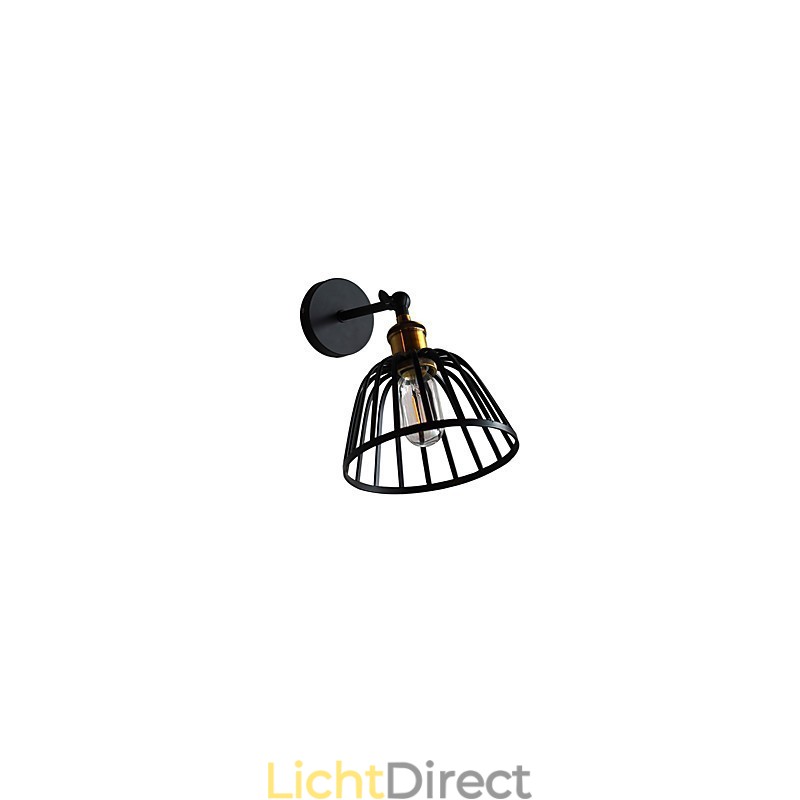 Licht geschilderde stalen wandlamp Dumb Black American Coffee Decoratie Retro wandlamp Lichtzwaardlamp op muur