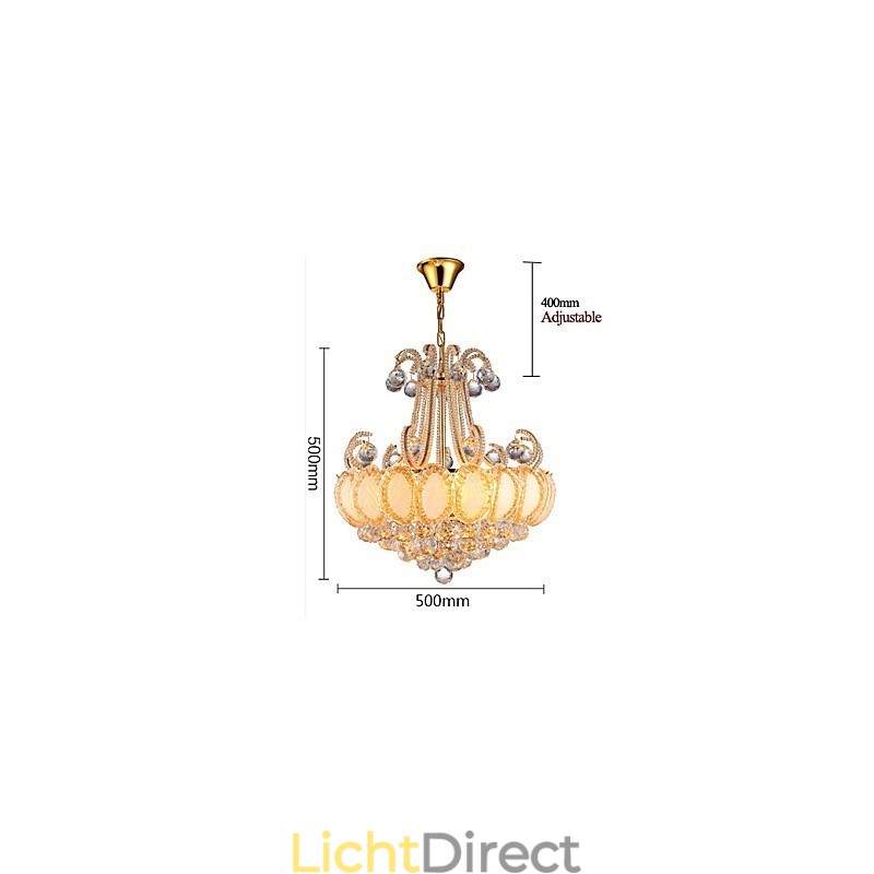 Moderne luxe kroonluchter kristallen hanglamp diameter 50 cm bevat 8 lampen