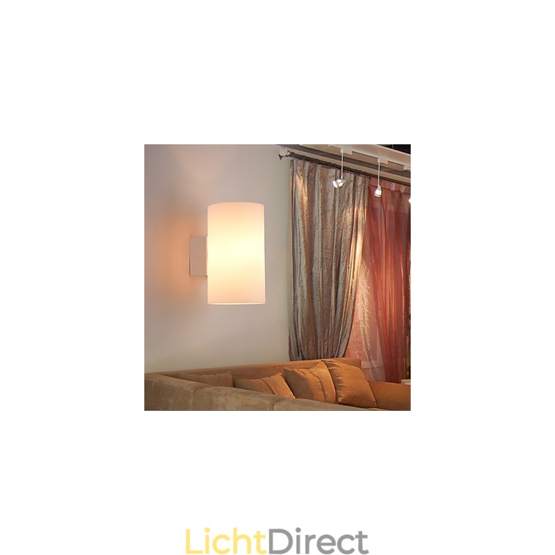 Glazen wandlamp voor metalen voet en glazen kap voor slaapkamerlamp