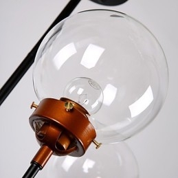 Moderne creatieve smeedijzeren kroonluchter die oude gebruiken herstelt Glazen bol Moleculaire magische bonen Hanglamp