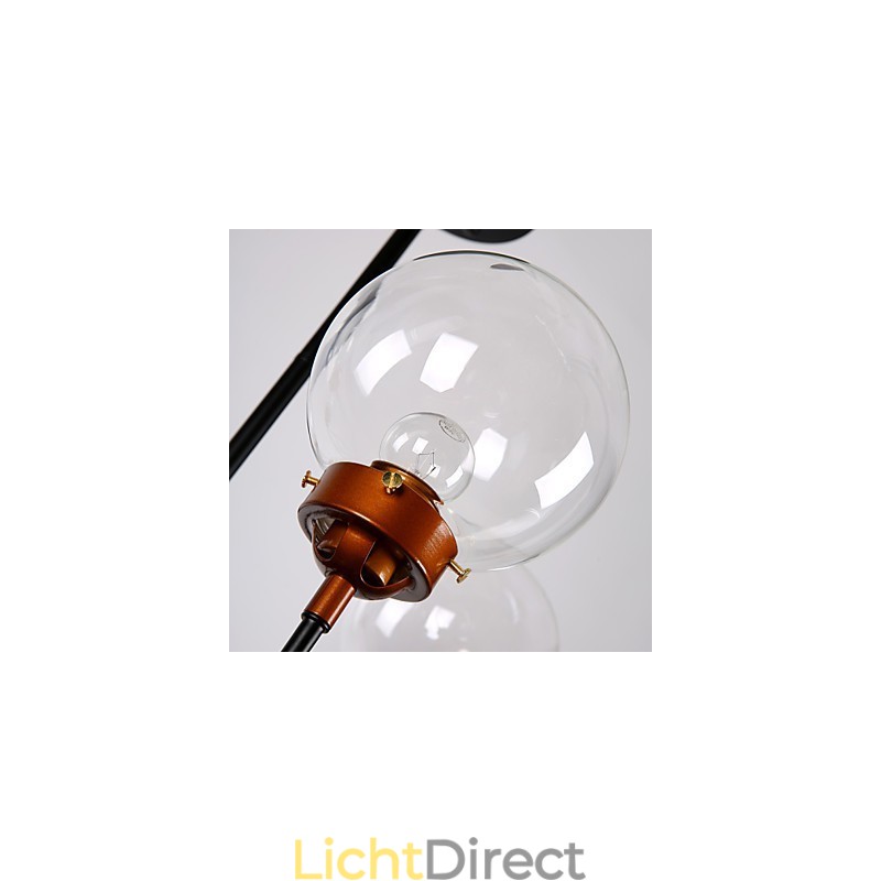 Moderne creatieve smeedijzeren kroonluchter die oude gebruiken herstelt Glazen bol Moleculaire magische bonen Hanglamp