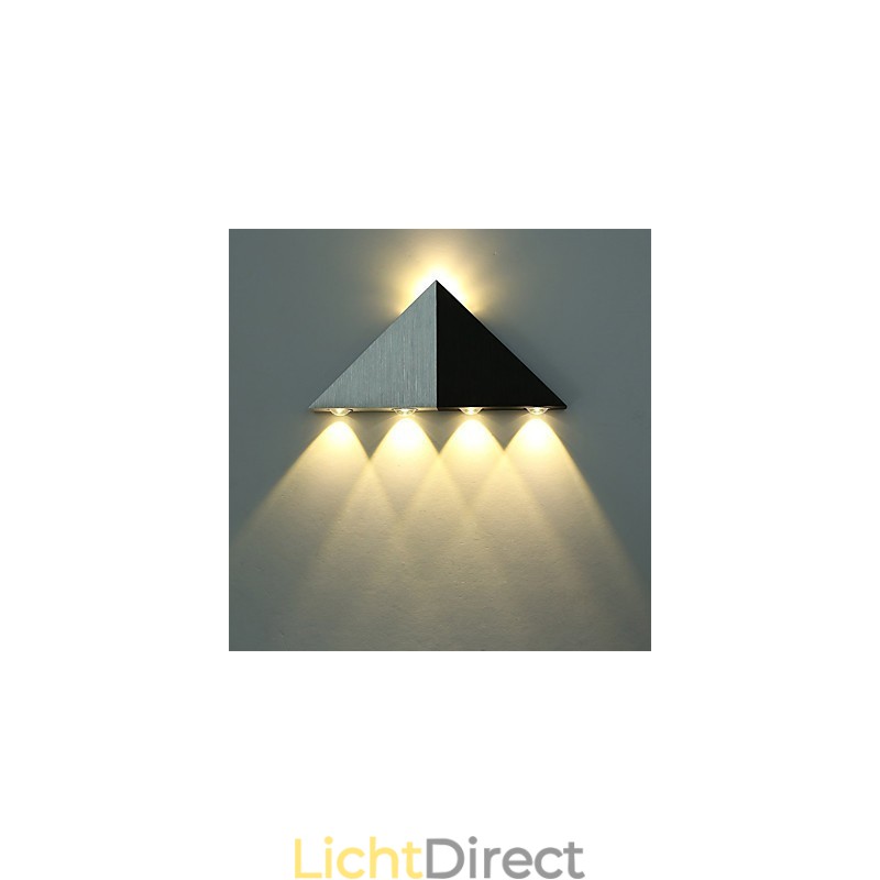 Moderne driehoekige wandlamp voor binnen, hal, op- en neerwaartse wandlamp, spotlicht, aluminium, decoratieve verlichting voor studio-restaurant