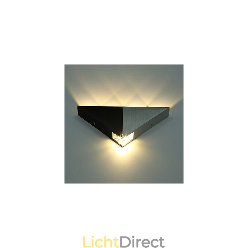 Moderne driehoekige wandlamp voor binnen, hal, op- en neerwaartse wandlamp, spotlicht, aluminium, decoratieve verlichting voor studio-restaurant