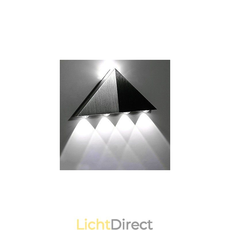 Moderne driehoekige wandlamp voor binnen, hal, op- en neerwaartse wandlamp, spotlicht, aluminium, decoratieve verlichting voor studio-restaurant