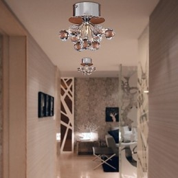 Moderne eigentijdse kristallen mini-stijl chromen metalen inbouwkast