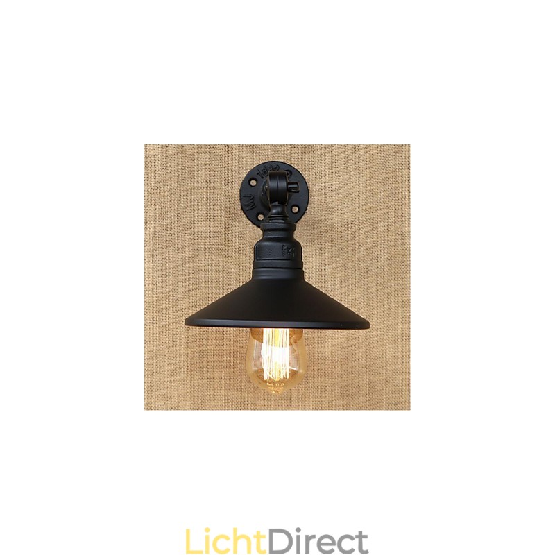 Industriële stijl Nordic waterpijp wandlamp wandlamp zwart
