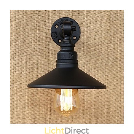Industriële stijl Nordic waterpijp wandlamp wandlamp zwart