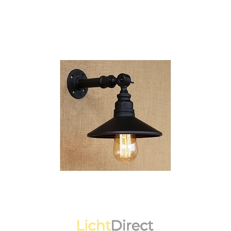 Industriële stijl Nordic waterpijp wandlamp wandlamp zwart