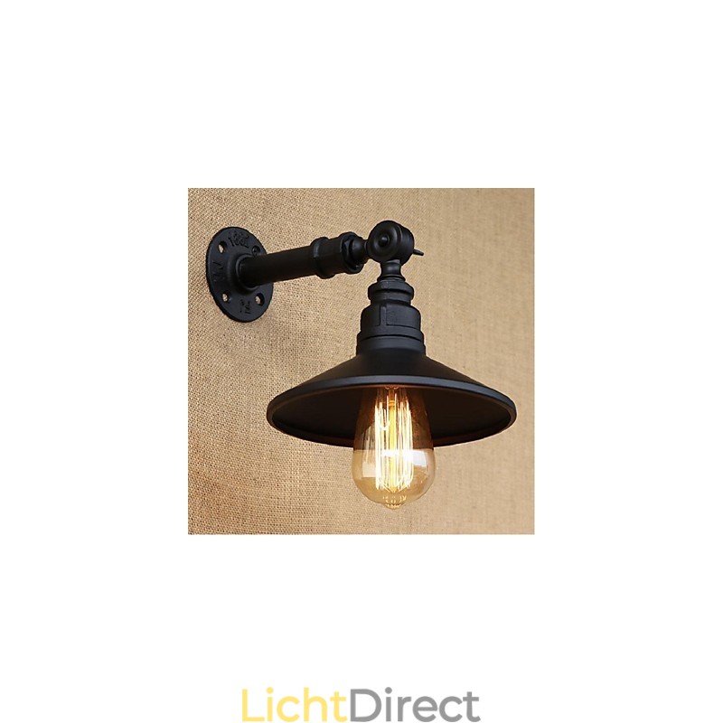 Industriële stijl Nordic waterpijp wandlamp wandlamp zwart