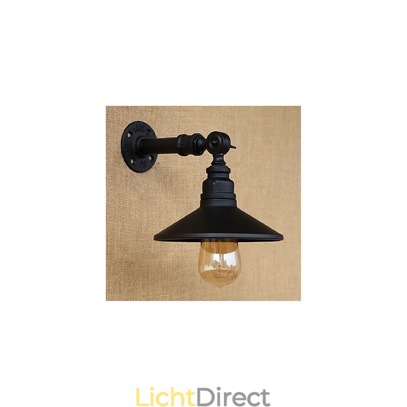 Industriële stijl Nordic waterpijp wandlamp wandlamp zwart