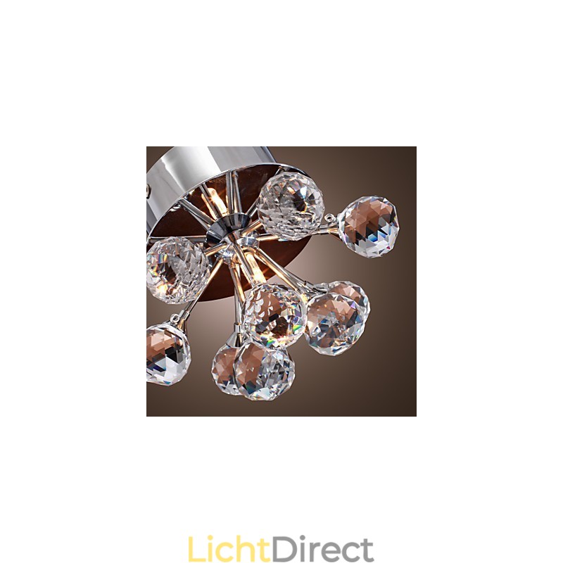 Moderne eigentijdse kristallen mini-stijl chromen metalen inbouwkast
