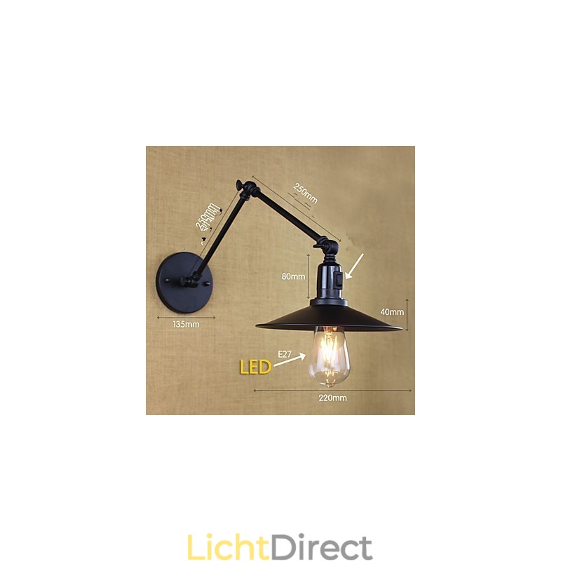 Rustieke Lodge Schilderij Kenmerk voor Mini Stijl Swing Arm Downlight Wandlampen