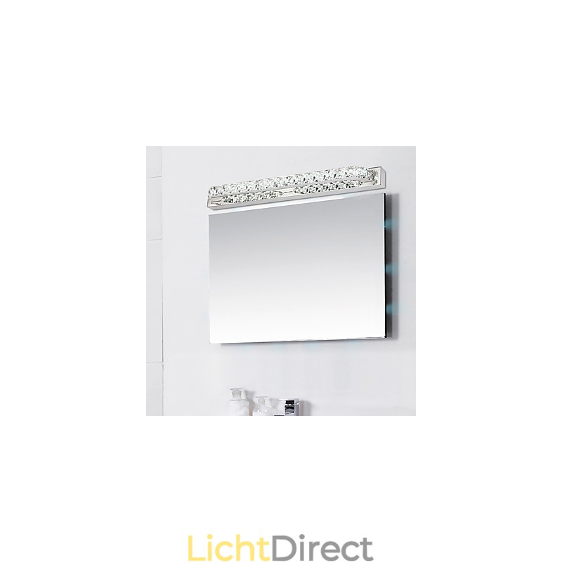 Lange hoogwaardige spiegellamp badkamerverlichting metaal en kristal wandlamp