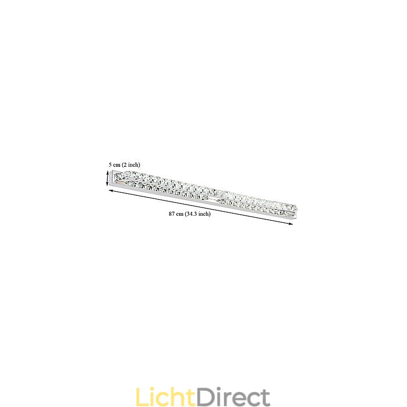 Lange hoogwaardige spiegellamp badkamerverlichting metaal en kristal wandlamp