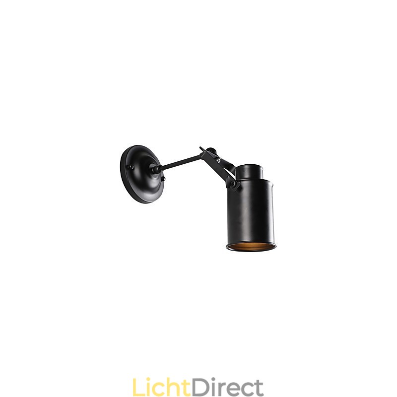 Vintage zwarte metalen loft wandlamp woonkamer eetkamer hal café bars bar wandlamp