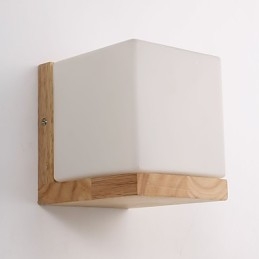 Wandlampen van hout met glazen kap 110V OF 220V Country Novelty