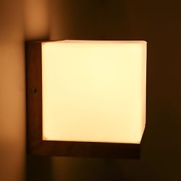 Wandlampen van hout met glazen kap 110V OF 220V Country Novelty