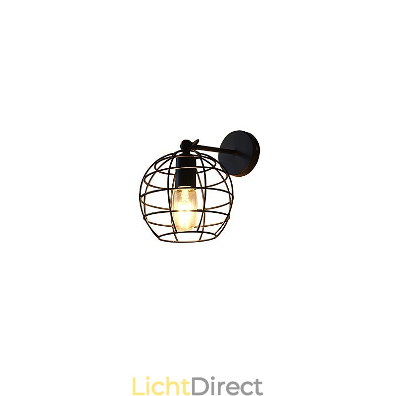 Bakstenen holle ronde ijzeren wandlamp domme zwarte Amerikaanse decoratie lichtzwaardlamp op muur
