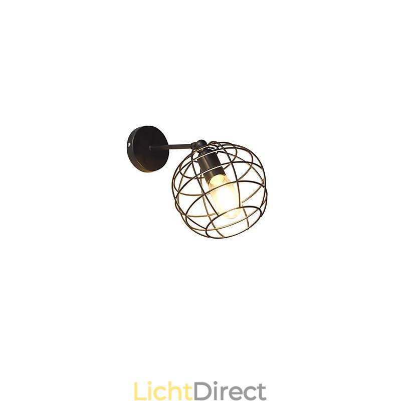 Bakstenen holle ronde ijzeren wandlamp domme zwarte Amerikaanse decoratie lichtzwaardlamp op muur