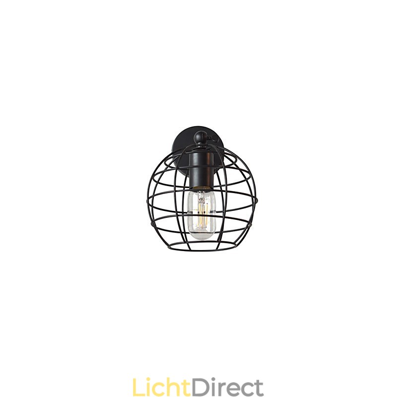 Bakstenen holle ronde ijzeren wandlamp domme zwarte Amerikaanse decoratie lichtzwaardlamp op muur
