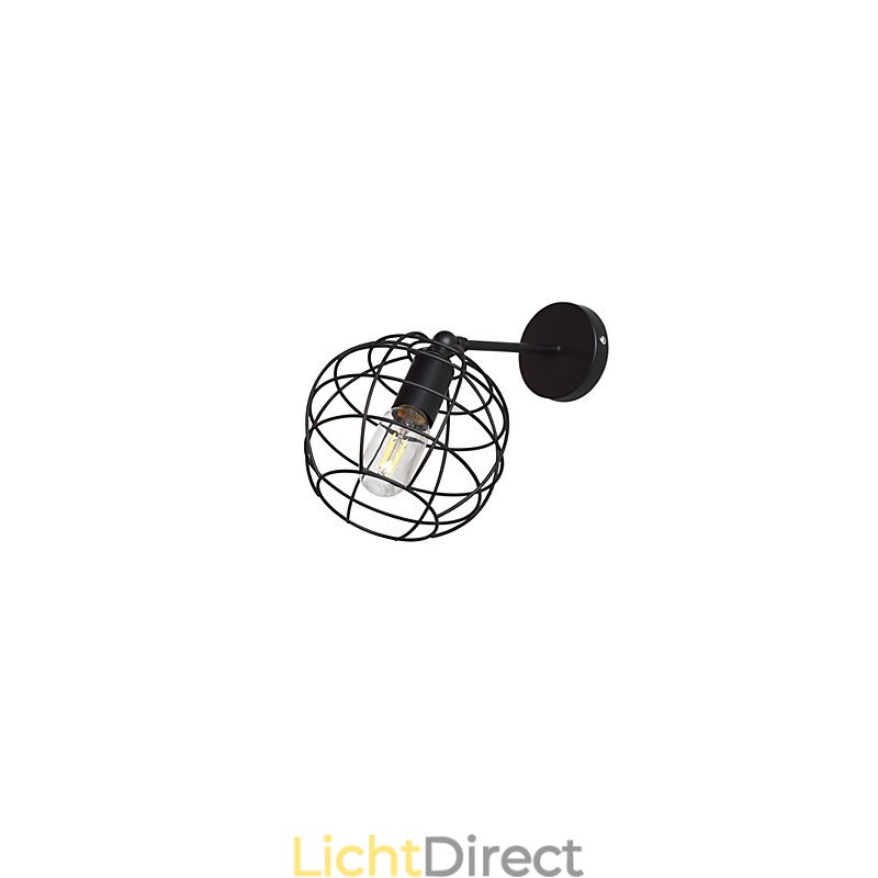 Bakstenen holle ronde ijzeren wandlamp domme zwarte Amerikaanse decoratie lichtzwaardlamp op muur