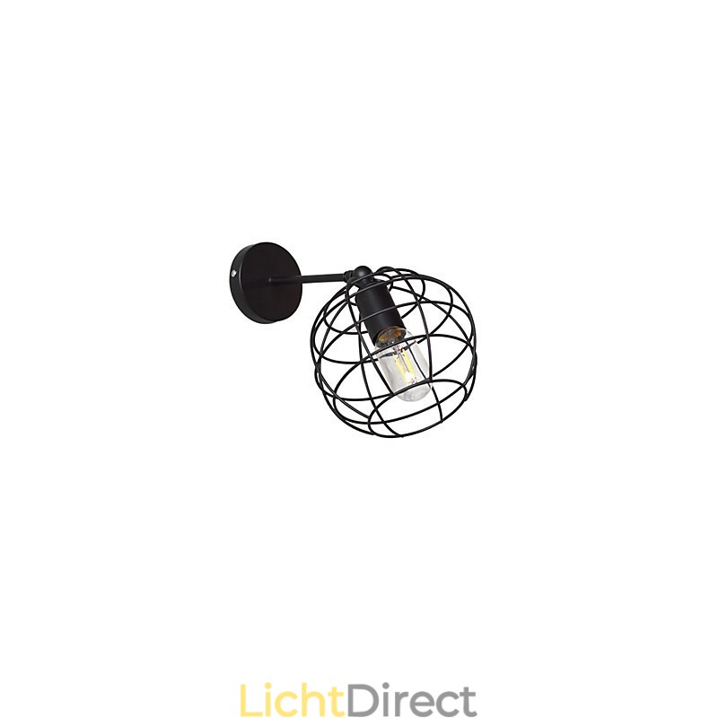 Bakstenen holle ronde ijzeren wandlamp domme zwarte Amerikaanse decoratie lichtzwaardlamp op muur