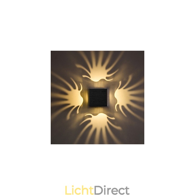 Moderne lichte aluminium wandlamp met plafondbevestiging, decoratieve wandlampen