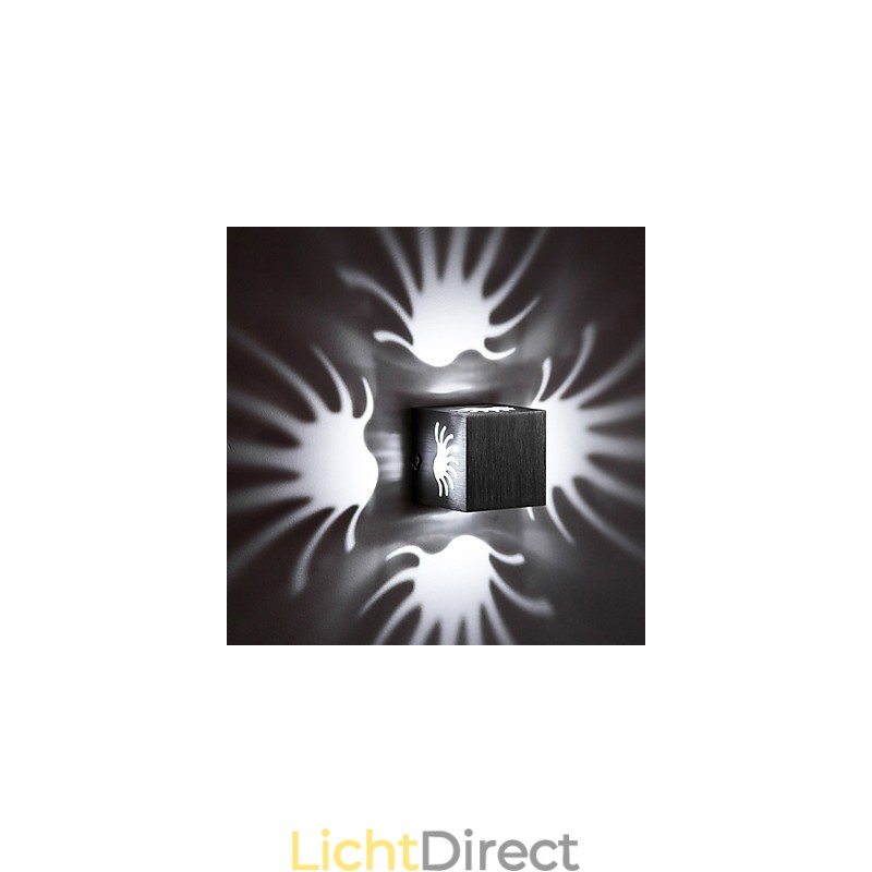 Moderne lichte aluminium wandlamp met plafondbevestiging, decoratieve wandlampen