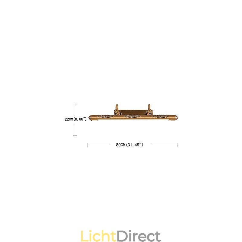 Spiegellamp 80CM 1Traditionele Vintage Antieke Messing Kenmerk voor