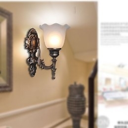 Europese Stijl Retro Wandlamp Hotel Ganglamp Ganglamp Spiegel Frontlamp Enkele Kop Bedlamp