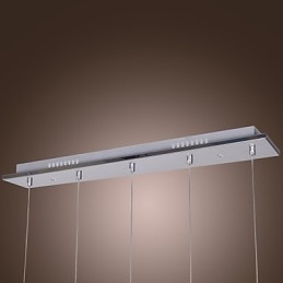 Moderne eigentijdse eiland kristal chromen hanglamp