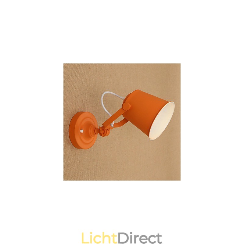 Geschilderde stalen wandlamp Dumb Black American Coffee Decoratie Retro wandlamp Lichtzwaardlamp op de muur