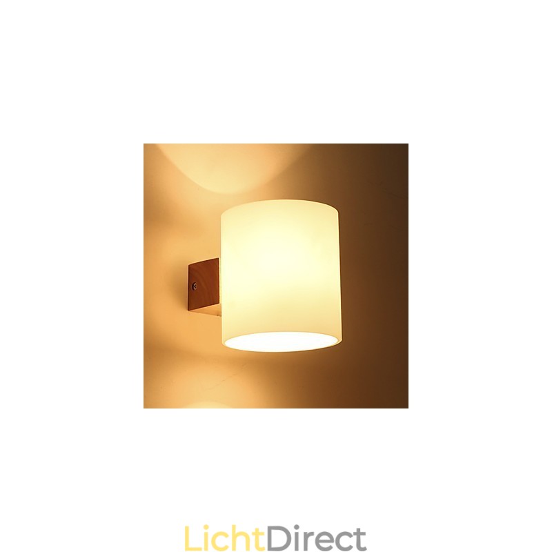 Nieuwigheid Landelijke Functie voor Mini Stijl Oogbescherming Downlight Wandlampen Wandlamp Log Hout Slaapkamer Nachtkastje Lamp