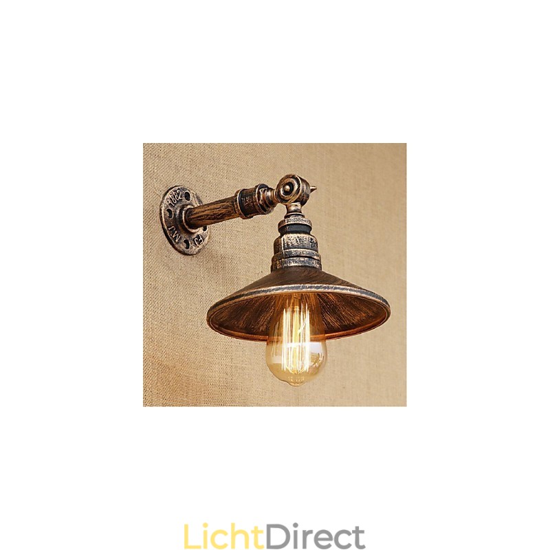 Industriële stijl Nordic waterpijp wandlamp wandlamp bruin antiek