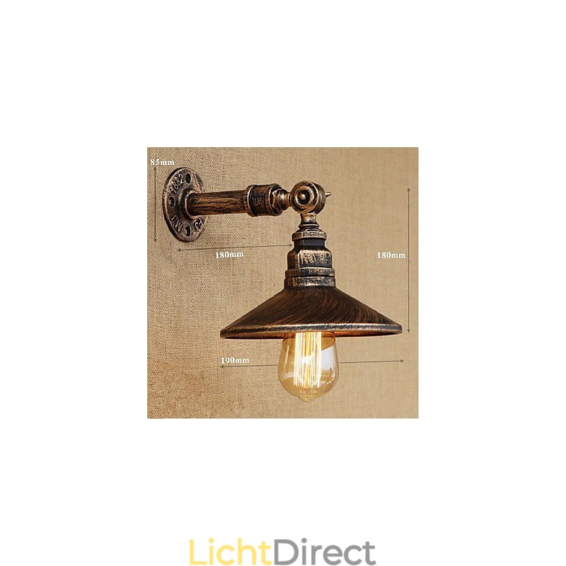 Industriële stijl Nordic waterpijp wandlamp wandlamp bruin antiek