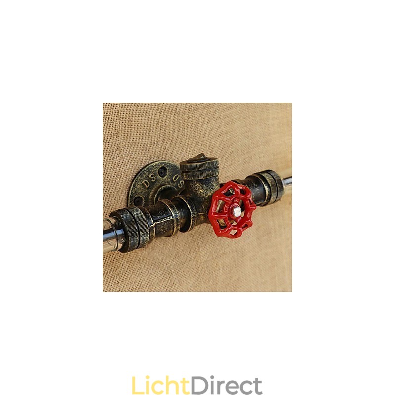 Retro Industry Wind Designer Waterfles Lamp Wandlamp Grijs