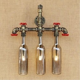 Waterfles Wandlamp Wandlamp Grijs