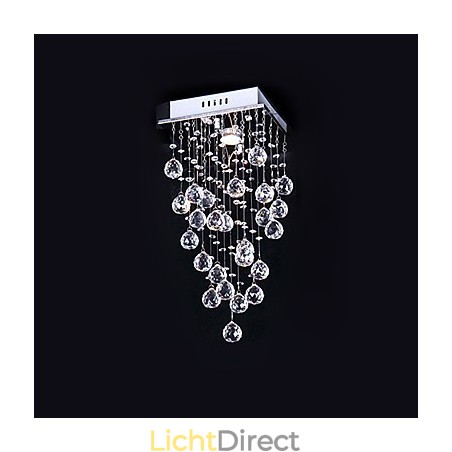 Moderne eigentijdse kristallen gegalvaniseerde metalen kroonluchter inbouw