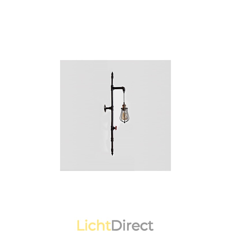 Retro Industriële Pijp Wandlampen Eenvoudige Loft Zwarte Vogelkooi Metalen Woonkamer Eetkamer Keuken Bar Café Decoratieve verlichting