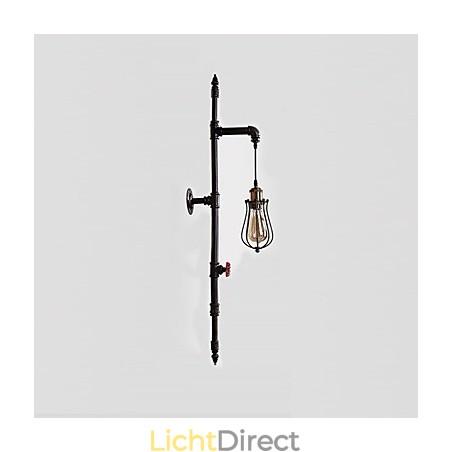 Retro Industriële Pijp Wandlampen Eenvoudige Loft Zwarte Vogelkooi Metalen Woonkamer Eetkamer Keuken Bar Café Decoratieve verlichting Retro Industriële Pijp Wandlampen Eenvoudige Loft Zwarte Vogelkooi Metalen Woonkamer Eetkamer Keuken Bar Café Decoratieve verlichting