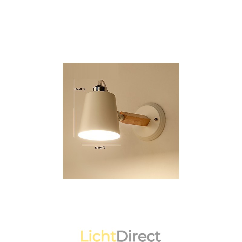 Vintage Hout Art Deco Metaal Metaal Rustiek Wandlamp Woonkamer Eetkamer Hal Wandlamp Zwart Wit Optioneel