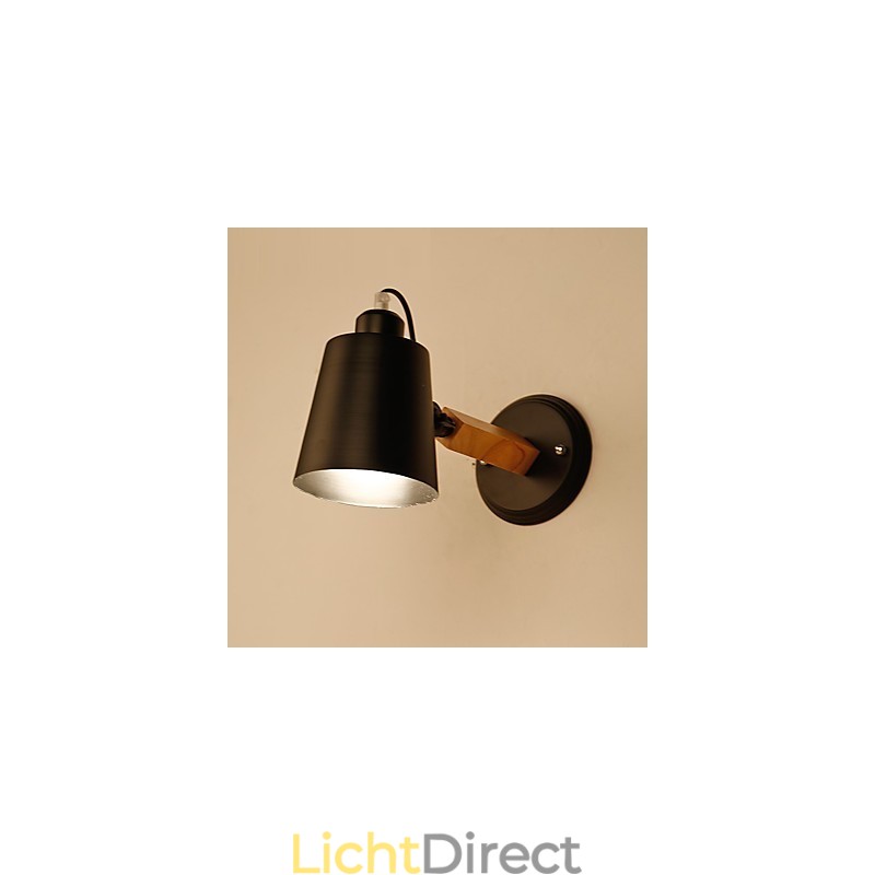 Vintage Hout Art Deco Metaal Metaal Rustiek Wandlamp Woonkamer Eetkamer Hal Wandlamp Zwart Wit Optioneel