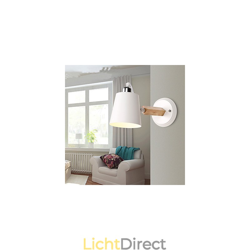 Vintage Hout Art Deco Metaal Metaal Rustiek Wandlamp Woonkamer Eetkamer Hal Wandlamp Zwart Wit Optioneel