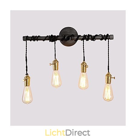 Vintage industriële buis wandlampen met schakelaar creatieve verlichting restaurant café bar decoratieve verlichting met 4 lichts geverfde afwerking Vintage industriële buis wandlampen met schakelaar creatieve verlichting restaurant café bar decoratieve verlichting met 4 lichts geverfde afwerking